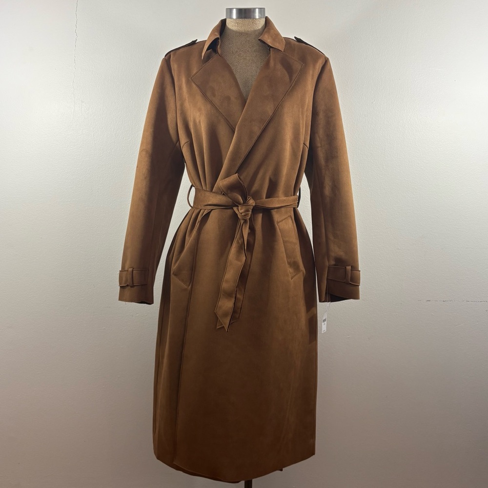 New York & Company Classic Tan Trench Coat - Picture 1 of 5